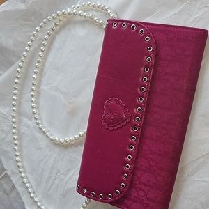 CHRISTIAN DIOR Long Hot PINK Wallet